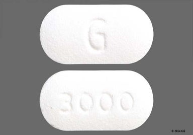 White Oblong 3000 - Riluzole 50mg Tablet