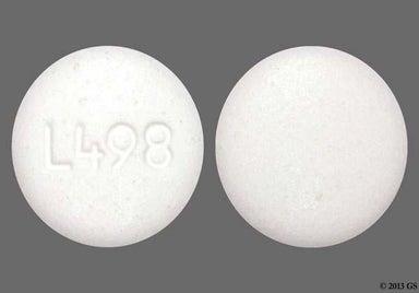 White Round L498 - Guaifenesin 600mg Extended-Release Tablet