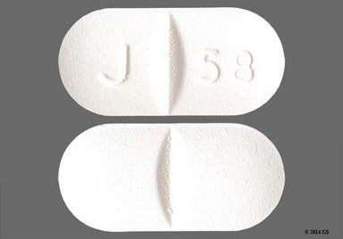 White Oblong J 58 - Lamivudine and Zidovudine 150mg-300mg Tablet