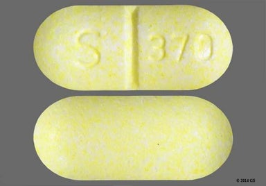Yellow Oblong S 370 - Metoprolol Tartrate/Hydrochlorothiazide 50mg-25mg Tablet