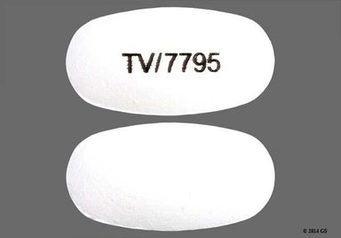 White Oval TV/7795 - Levetiracetam 500mg Extended-Release Tablet