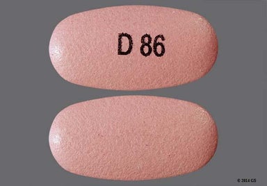 Pink Oval D 86 - Divalproex Sodium 500mg Delayed-Release Tablet