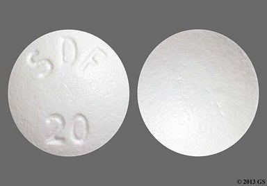 White Round SDF 20 - Sildenafil Citrate 20mg Tablet