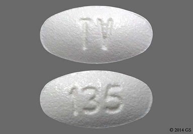White Oval Tv, 135, And 93 - Carvedilol 6.25mg Tablet