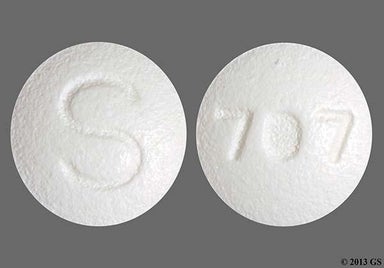 White Round S And 707 - Topiramate 25mg Tablet