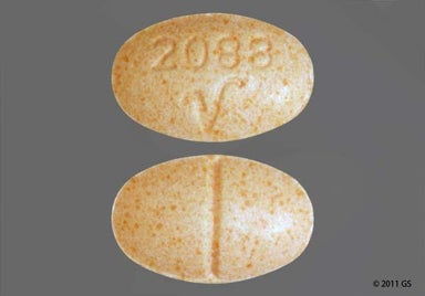 Peach Oval 2088 V - Alprazolam 0.5mg Tablet