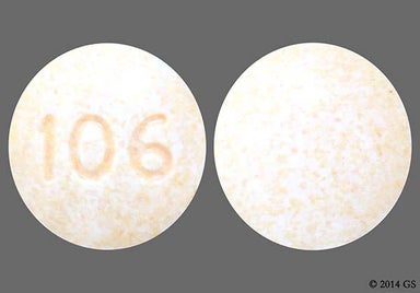 Peach Round 106 - Fluoride 1mg Chewable Tablet