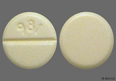 Yellow Round 981 - Digoxin 0.125mg Tablet