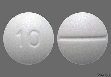 White Round 10 - Escitalopram 10mg Tablet