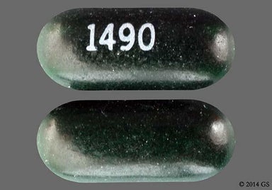 Green Oblong 1490 - Esterified Estrogens/Methyltestosterone 1.25mg-2.5mg Tablet