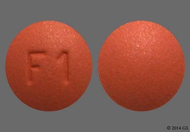 Red-brown Round F1 - Finasteride 1mg Tablet