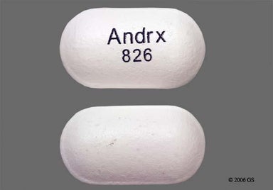 White Oblong Andrx 826 - Naproxen 500mg Extended-Release Tablet