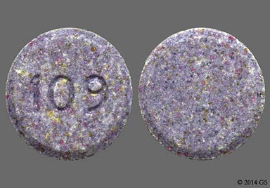 Purple Round 109 - Multivitamin with Fluoride 1mg Chewable Tablet