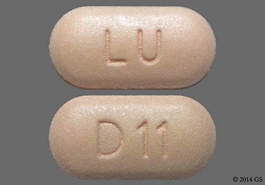 Orange Oblong D11 - Niacin 500mg Extended-Release Tablet