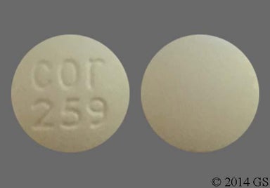 Yellow Round Cor 259 - Oxymorphone Hydrochloride 10mg Tablet
