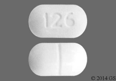 White Oblong 126 - Hydrocodone Bitartrate/Acetaminophen 5mg-325mg Tablet