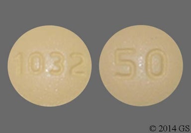 Yellow Round 1032 - Topiramate 50mg Tablet