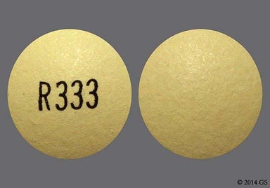 Yellow Round R333 - Pantoprazole Sodium 40mg Delayed-Release Tablet