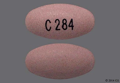Red Oval C 284 - Pantoprazole Sodium 40mg Delayed-Release Tablet