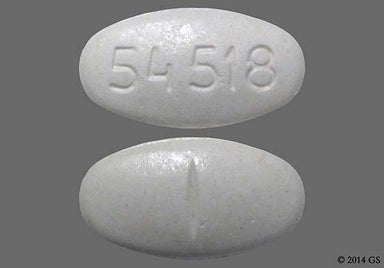 White Oval 54 518 - Valacyclovir Hydrochloride 1g Tablet