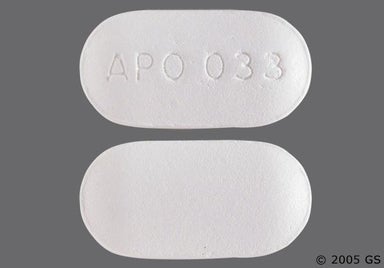 White Oblong Apo 033 - Pentoxifylline 400mg Extended-Release Tablet