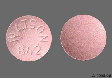 Pink Round WATSON 842 - Bisoprolol Fumarate/Hydrochlorothiazide 5mg-6.25mg Tablet