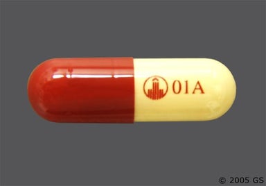 Red, Yellow Capsule LOGO 01A - Aspirin 25mg and Dipyridamole 200mg Extended-Release Capsule