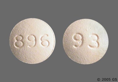 Beige Round 896 - Famotidine 20mg Tablet