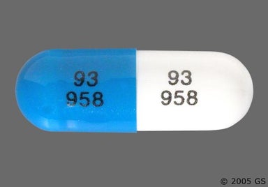 Blue, White Capsule 93 958 93 958 - Clomipramine Hydrochloride 50mg Capsule