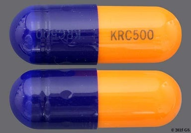Blue, Orange Capsule KRC500 KRC500 - Cefaclor 500mg Capsule