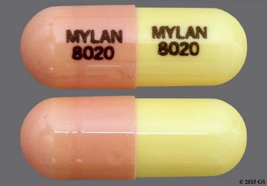 Pink And White Mylan 8020 Mylan 8020 - Fluvastatin Sodium 20mg Capsule
