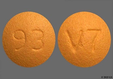 Orange Round 93 And V7 - Quetiapine Fumarate 25mg Tablet