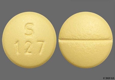 Yellow Round S 127 - Sertraline Hydrochloride 100mg Tablet