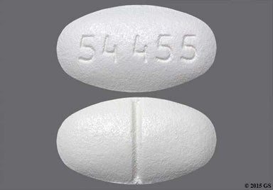 White Oval 54 455 - Tinidazole 500mg Tablet