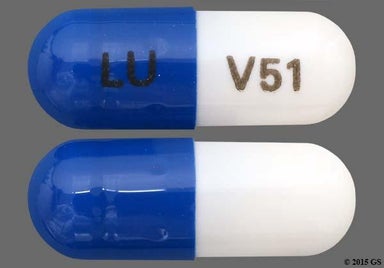 Blue And White Lu V51 - Ziprasidone Hydrochloride 20mg Capsule