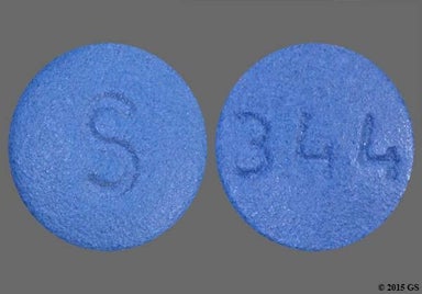 Blue Round 344 And S - Benazepril Hydrochloride 40mg Tablet