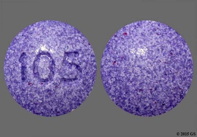 Purple Round 105 - Fluoride 0.5mg Chewable Tablet