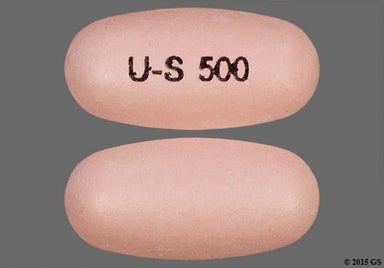 Pink Oblong U-S 500 - Divalproex Sodium 500mg Delayed-Release Tablet