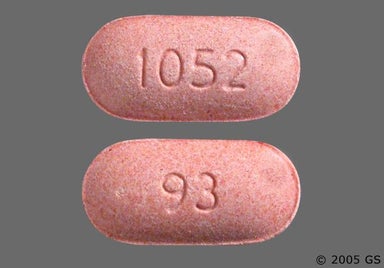 Rust Oblong 1052 - Enalapril Maleate/Hydrochlorothiazide 10mg-25mg Tablet