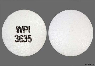 White Round WPI 3635 - Levetiracetam 500mg Extended-Release Tablet