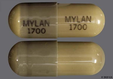 Gray Capsule MYLAN 1700 MYLAN 1700 - Nitrofurantoin (Macrocrystalline) 100mg Capsule