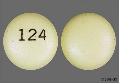 Yellow Round 124 - Pantoprazole Sodium 40mg Delayed-Release Tablet