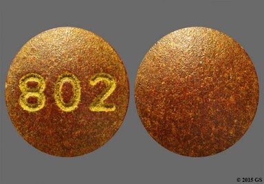 Maroon Round 802 - Phenazopyridine Hydrochloride 200mg Tablet