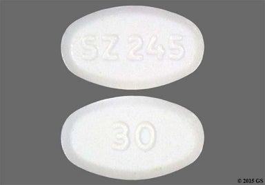 White Oval SZ 245 - Pioglitazone Hydrochloride 30mg Tablet