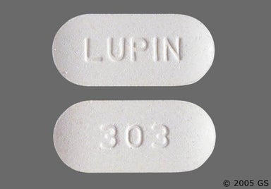 White Oblong LUPIN - Cefuroxime Axetil 500mg Tablet