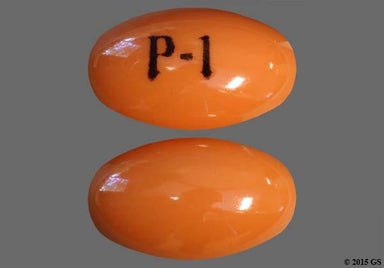 Orange Oval P-1 - Progesterone 100mg Capsule