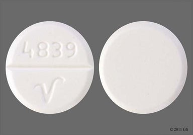 White Round 4839 V - Oxycodone Hydrochloride/Acetaminophen 5mg-325mg Tablet