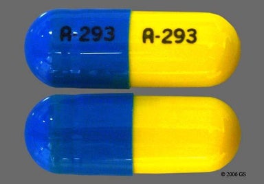 Blue, Yellow Capsule A-293 A-293 - Trimipramine Maleate 25mg Capsule
