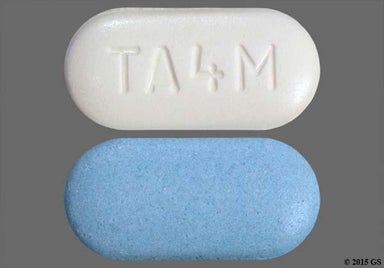 White And Blue Oblong Ta4M - Telmisartan/Amlodipine 80mg-10mg Tablet