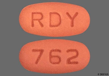 Pink Oval 762 And Rdy - Valganciclovir 450mg Tablet